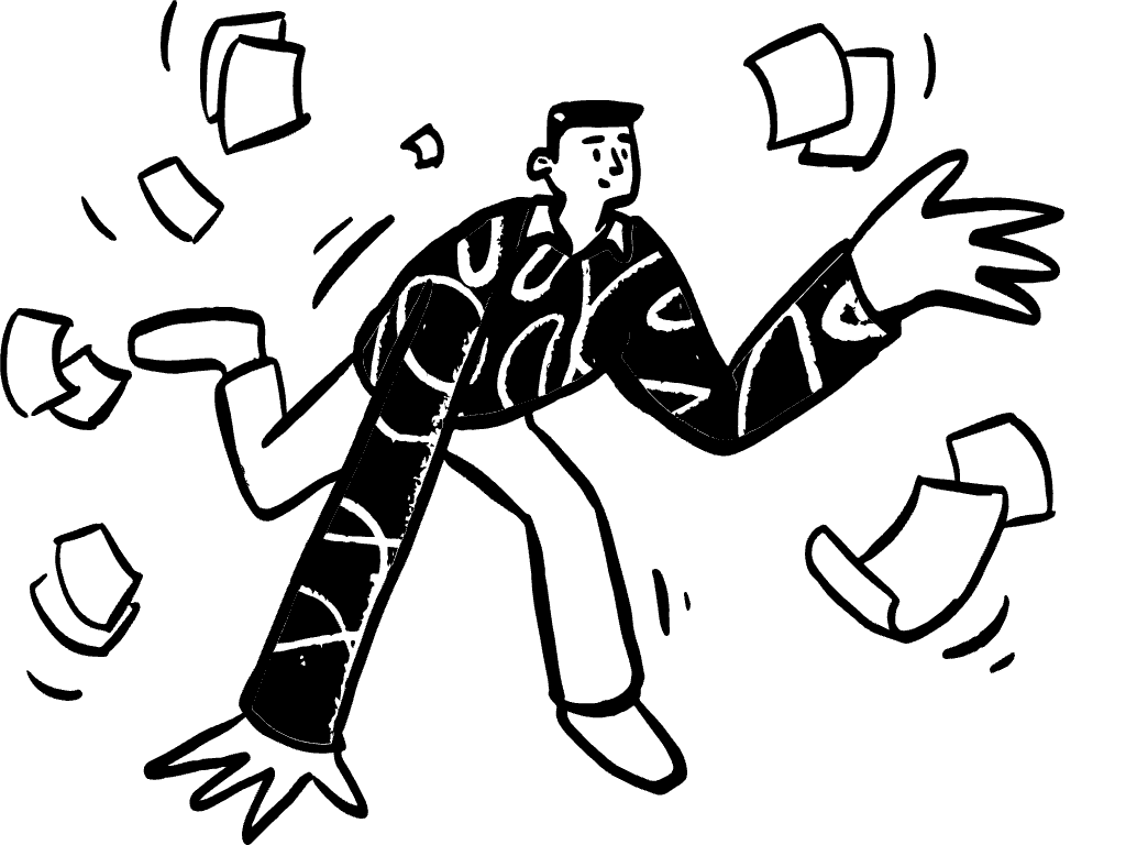 picture of man with documents